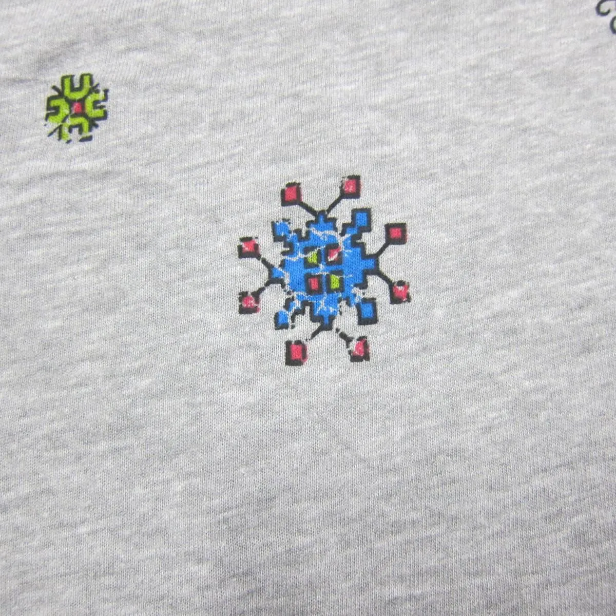 Aztecs on Gray Cotton/Poly Jersey Fabric