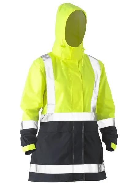 Bisley Women's H Taped Two Tone Hi Vis Rain Jacket - (BJL6966T)