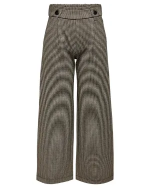 Checked Button Trousers
