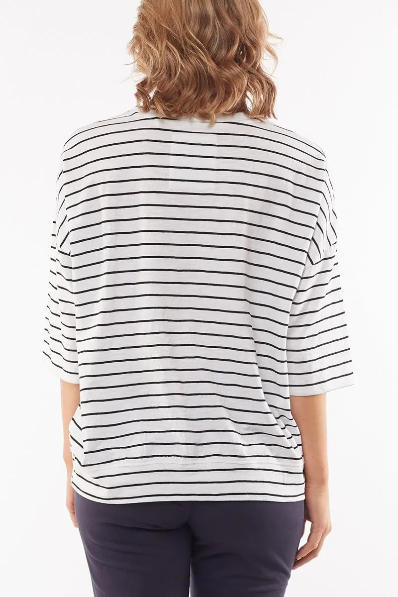 Elm - Fundamental Mazie Sweat - Navy Stripe