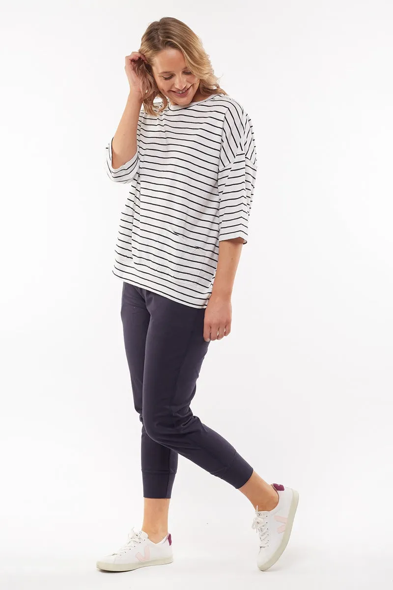 Elm - Fundamental Mazie Sweat - Navy Stripe