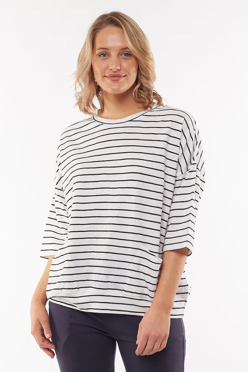 Elm - Fundamental Mazie Sweat - Navy Stripe