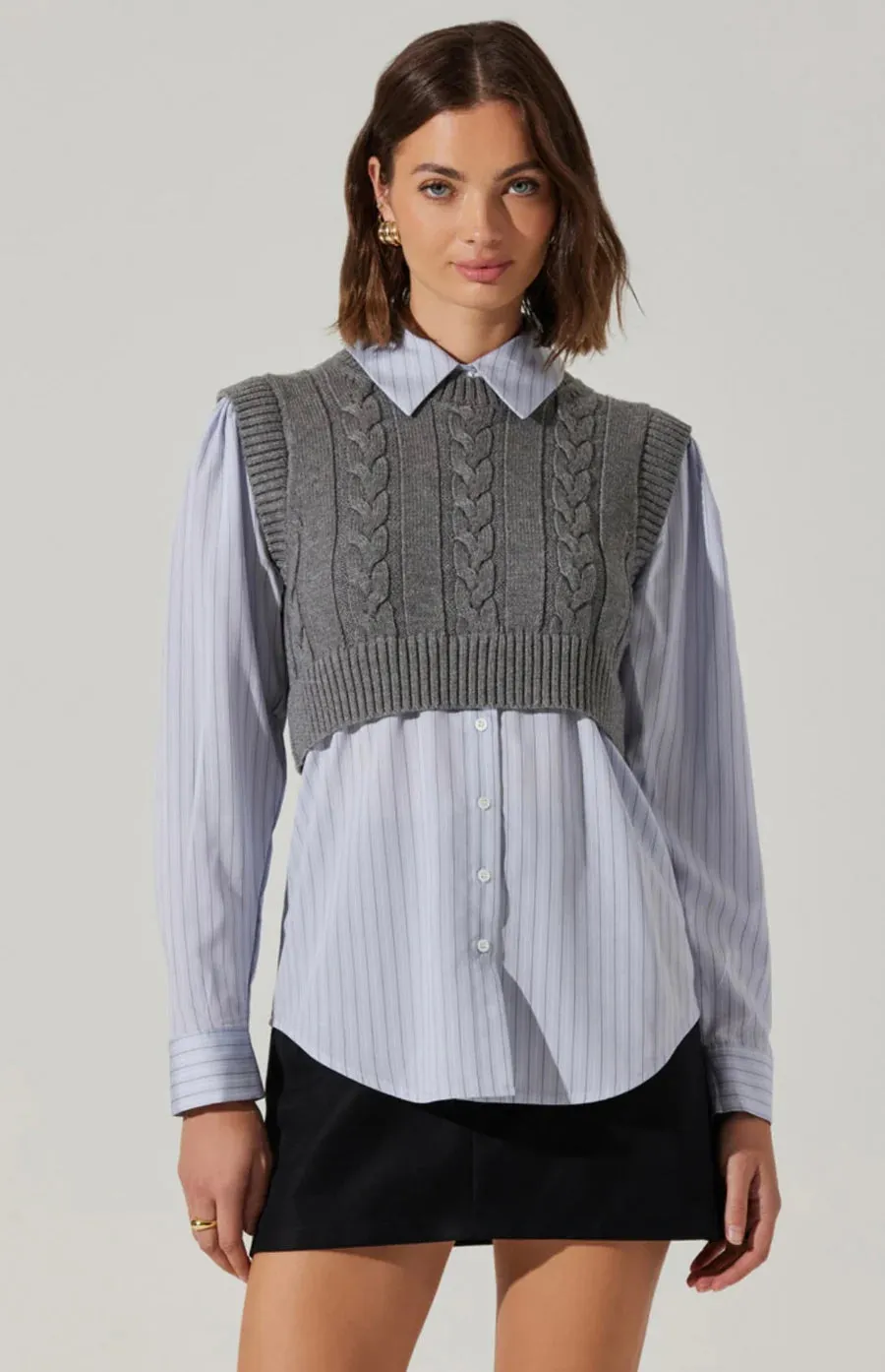 FLANNERY LAYERED SWEATER