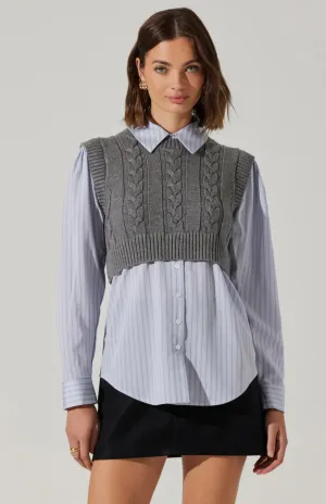 FLANNERY LAYERED SWEATER