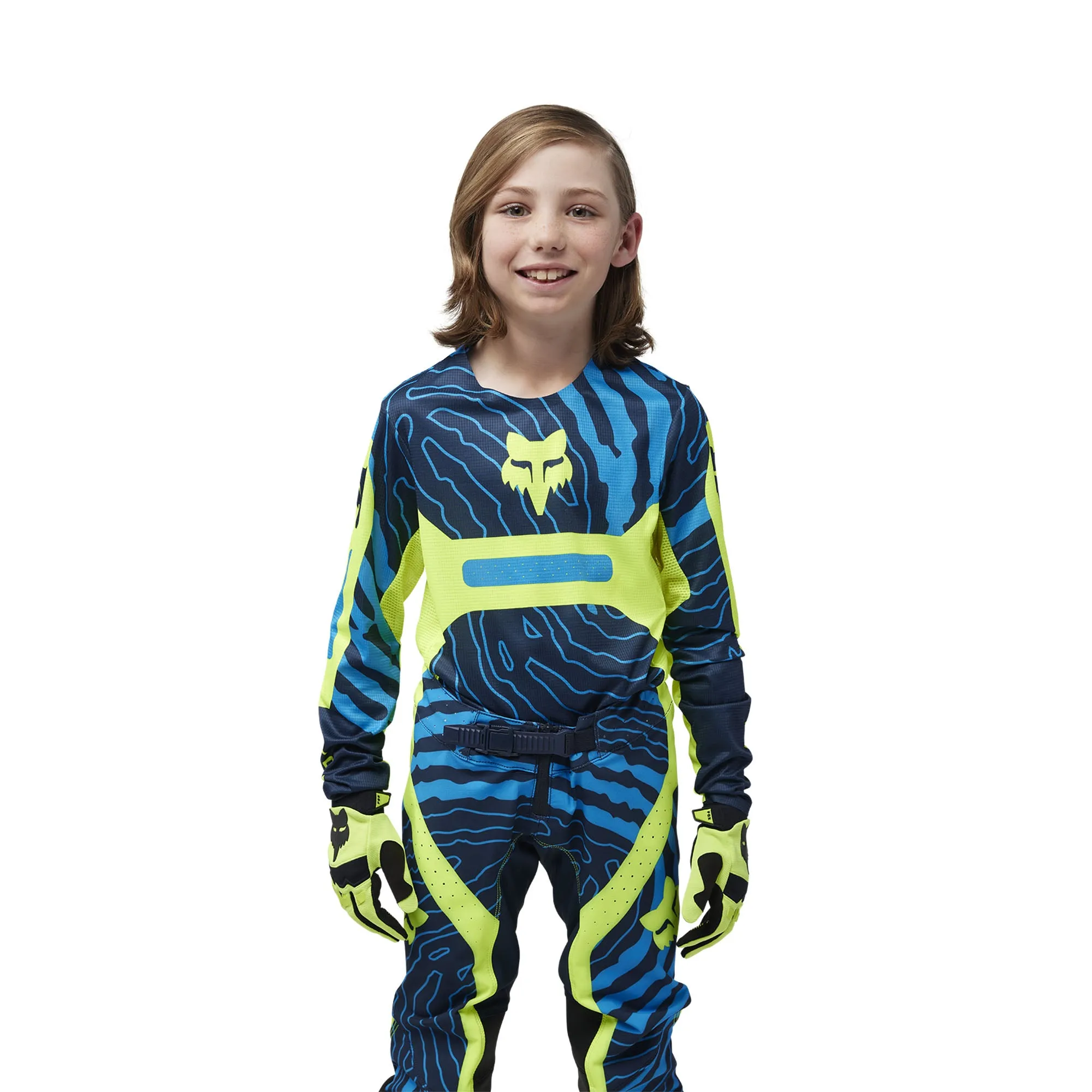 Fox Racing Youth Flexair Impression Offroad Jersey Fluorescent Yellow