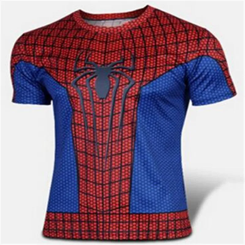Free shipping 2016 t-shirt Superman/Batman/spider man/captain America /Hulk/Iron Man / t shirt men fitness shirts men t shirts