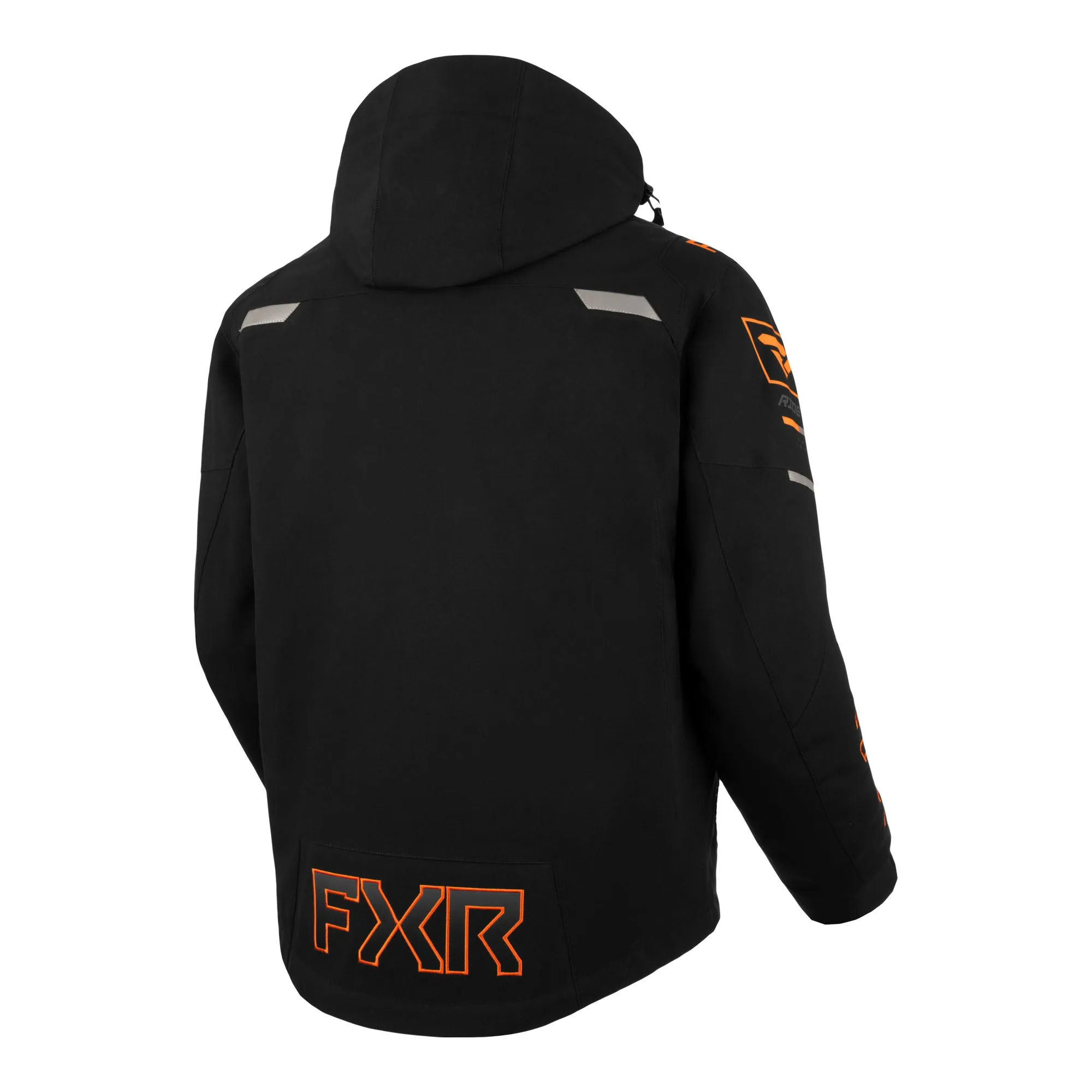 FXR  Mens Helium X 2-in-1 Snowmobile Jacket HydrX Pro Shell Dry Vent Black Orange