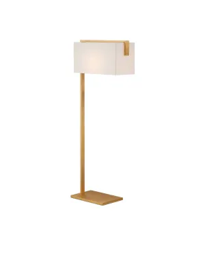 Gambit 1-Light Floor Lamp in Contemporary Gold Leaf
