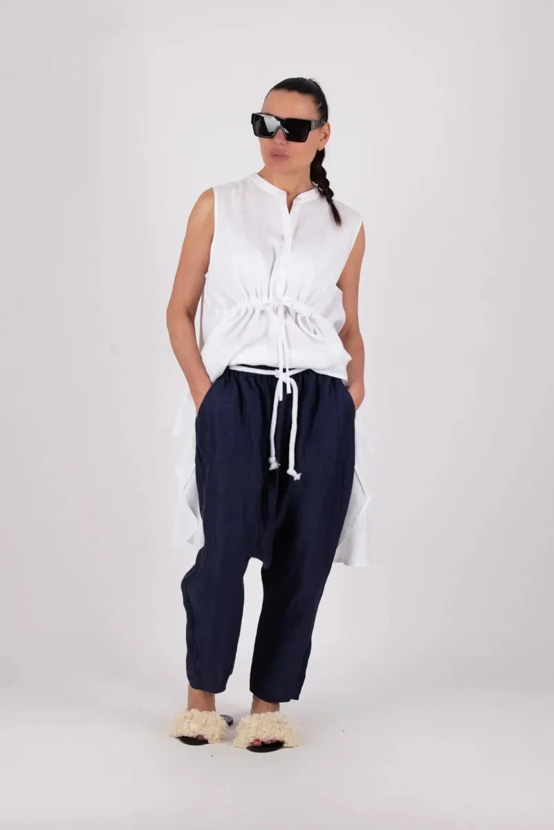 Harem Linen Loose Pants DANIELA