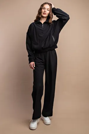 Heavy Fleece Straight Windbreaker Pants