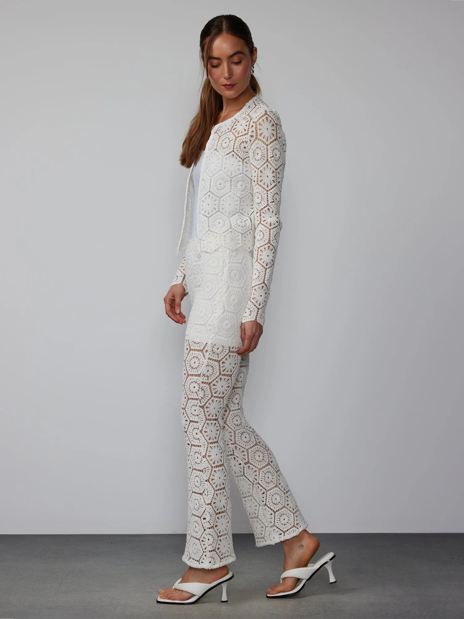 High Rise Crochet Bootcut Pant