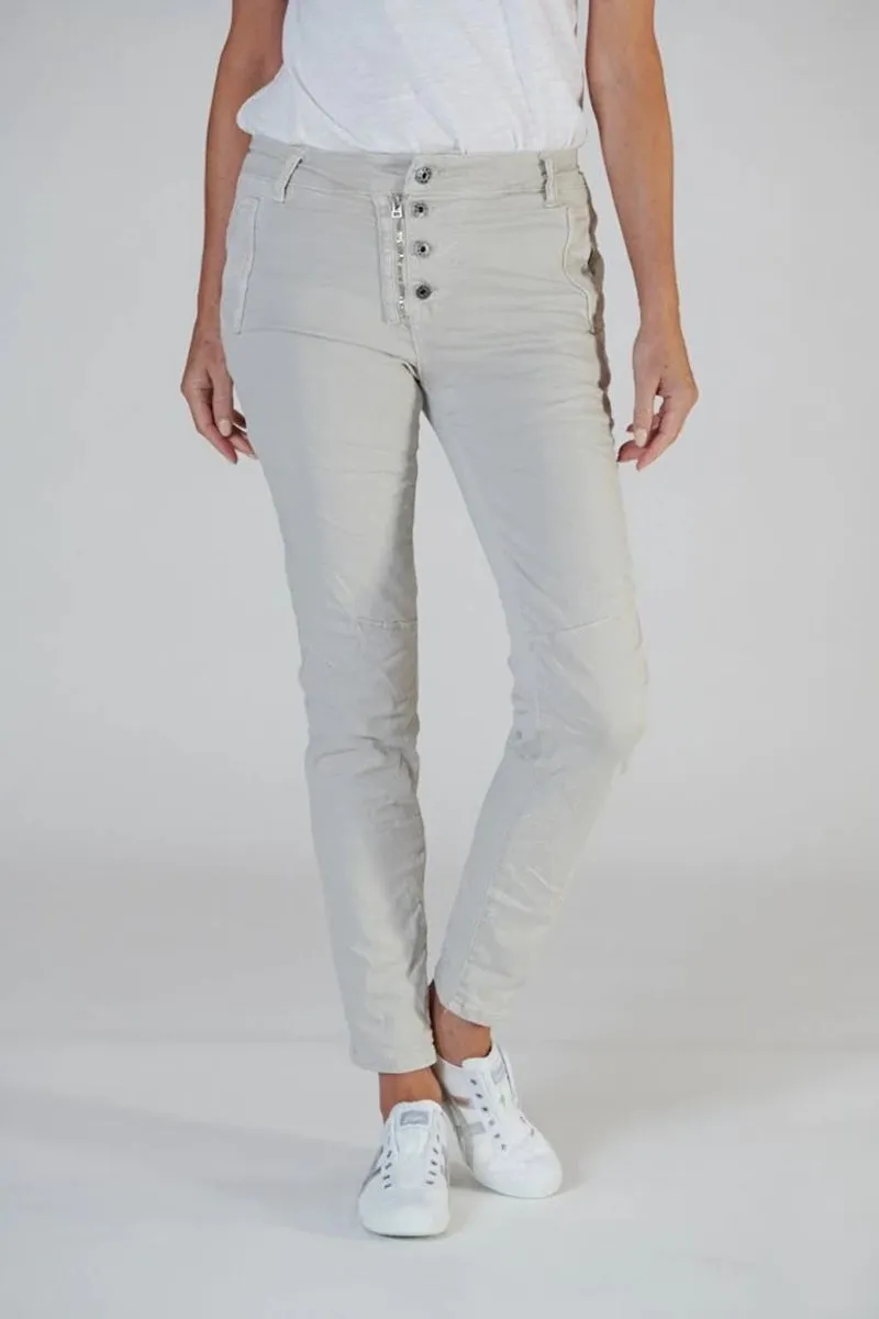 Italian Star - Button Jean Classic - Beige