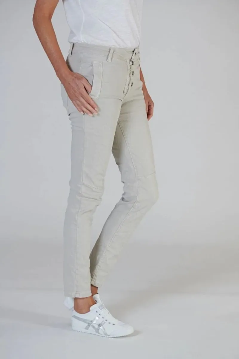 Italian Star - Button Jean Classic - Beige