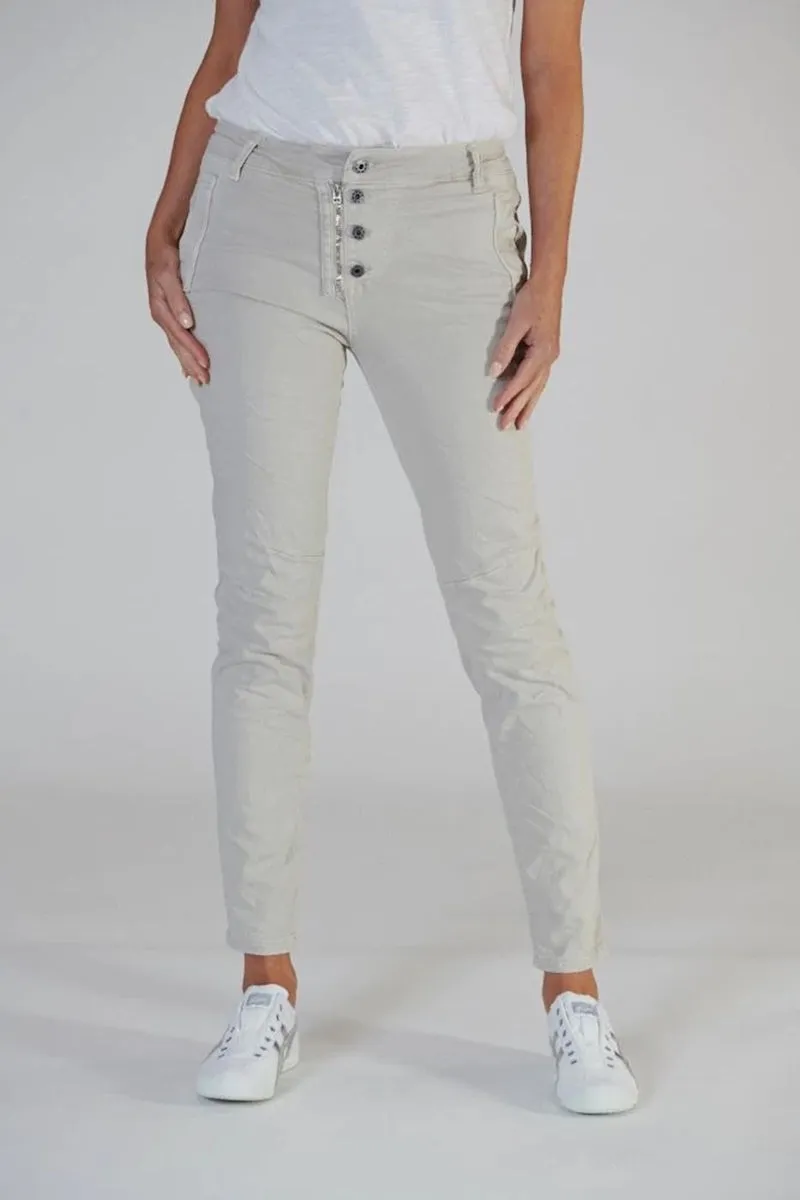 Italian Star - Button Jean Classic - Beige