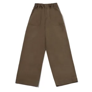 Kappy One Tuck Wide Fatigue Pants Brown