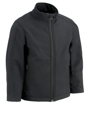 Milwaukee Leather-LKK1960-Kids Black Waterproof Lightweight Zipper Front Soft Shell Jacket