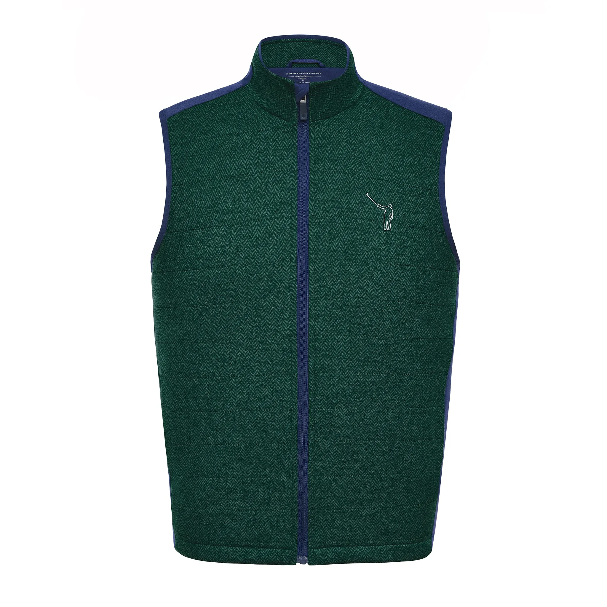 NLU   H&B Insulated Fleece Vest | Pine Herringbone