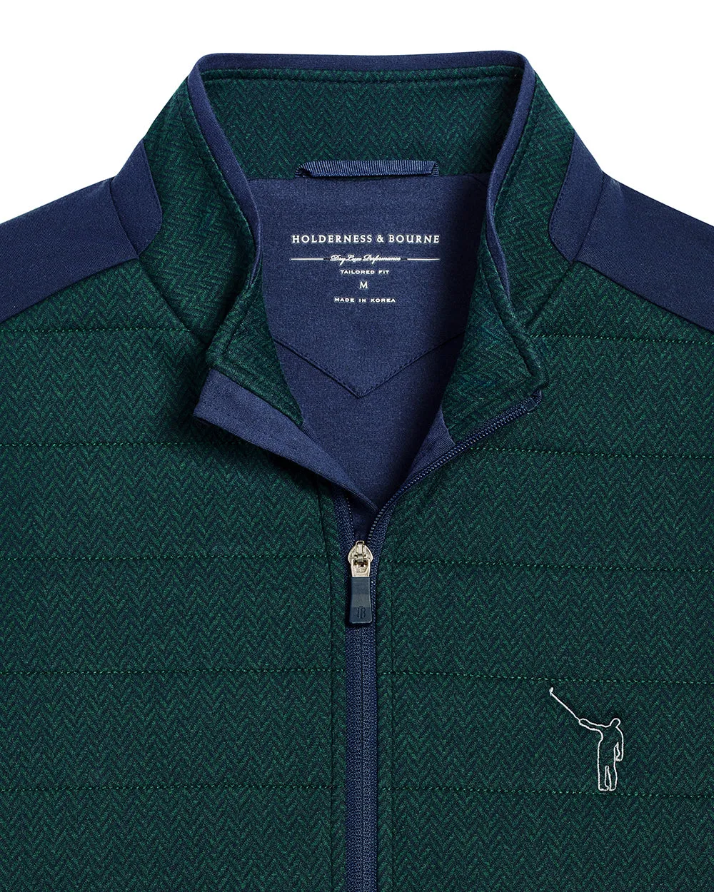 NLU   H&B Insulated Fleece Vest | Pine Herringbone
