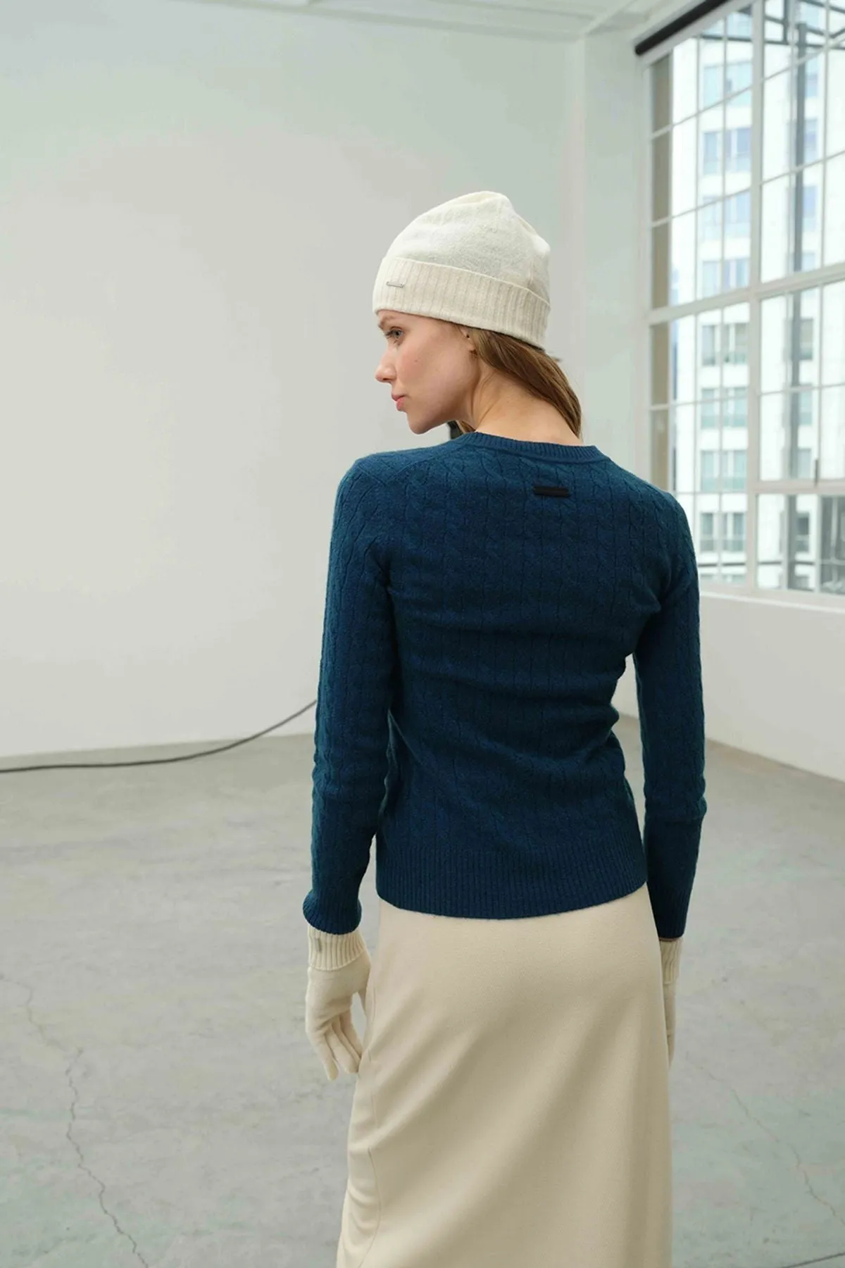 Peacock Cashmere and Wool Amelia Women's Sweater