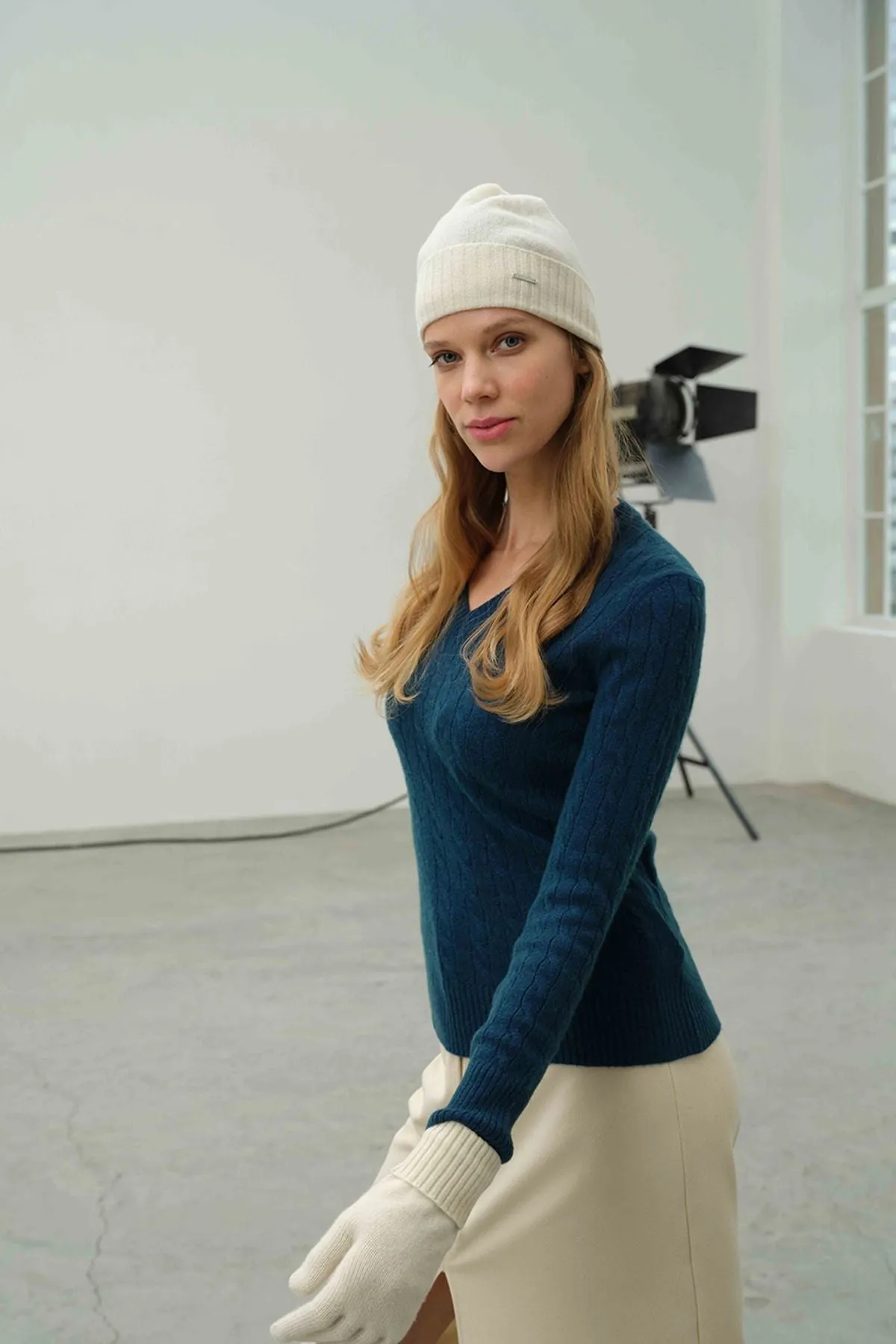 Peacock Cashmere and Wool Amelia Women's Sweater