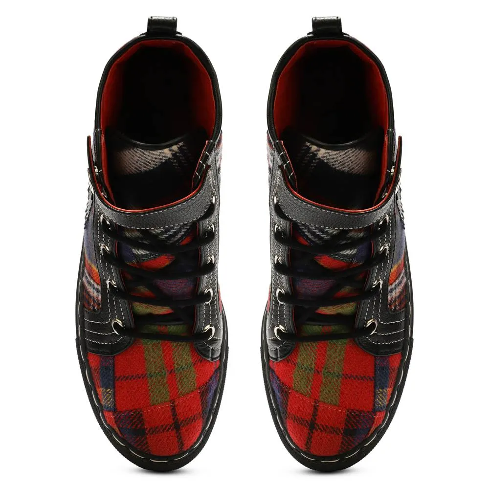 Red Tartans HighTops_  For Men (discontinued)