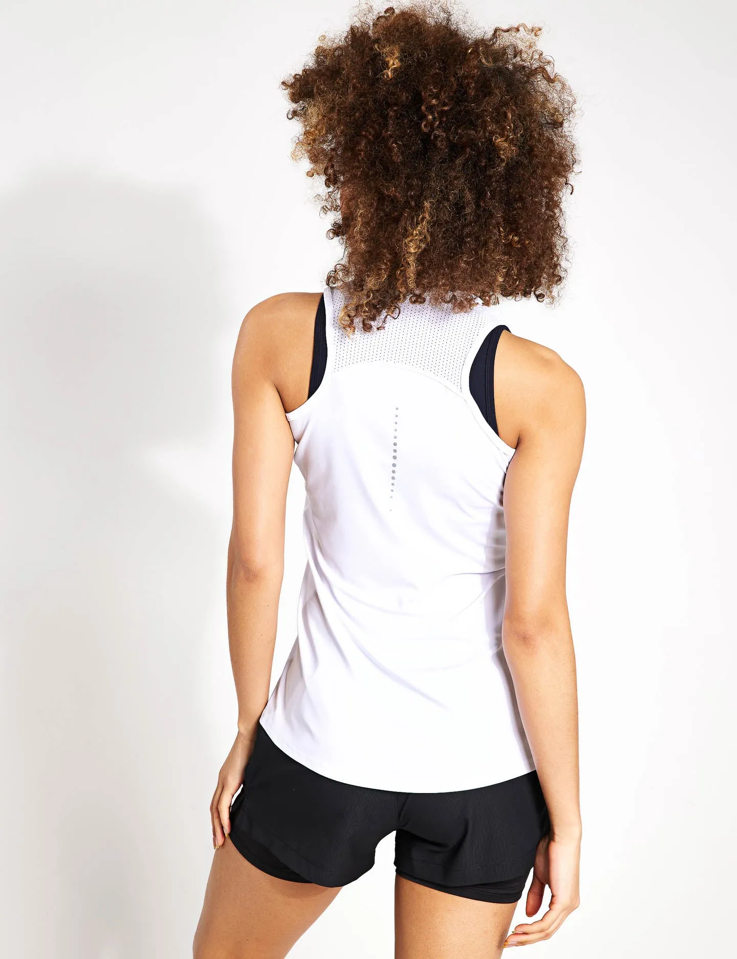Scoop Neck Racer Back Vest Top - White