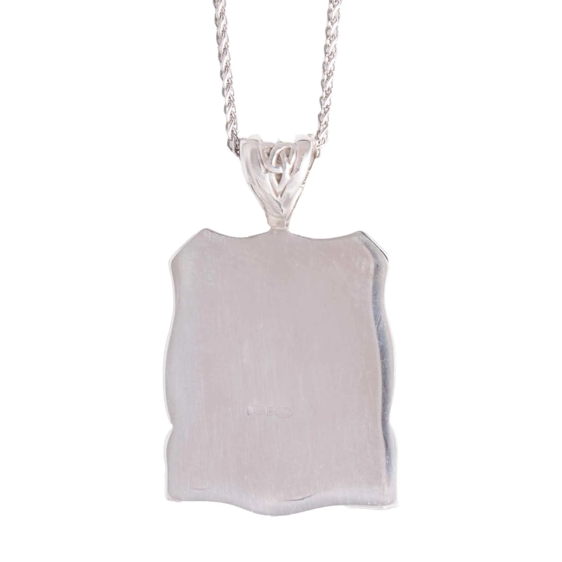 Silver Florentine Shield Coat of Arms Necklace