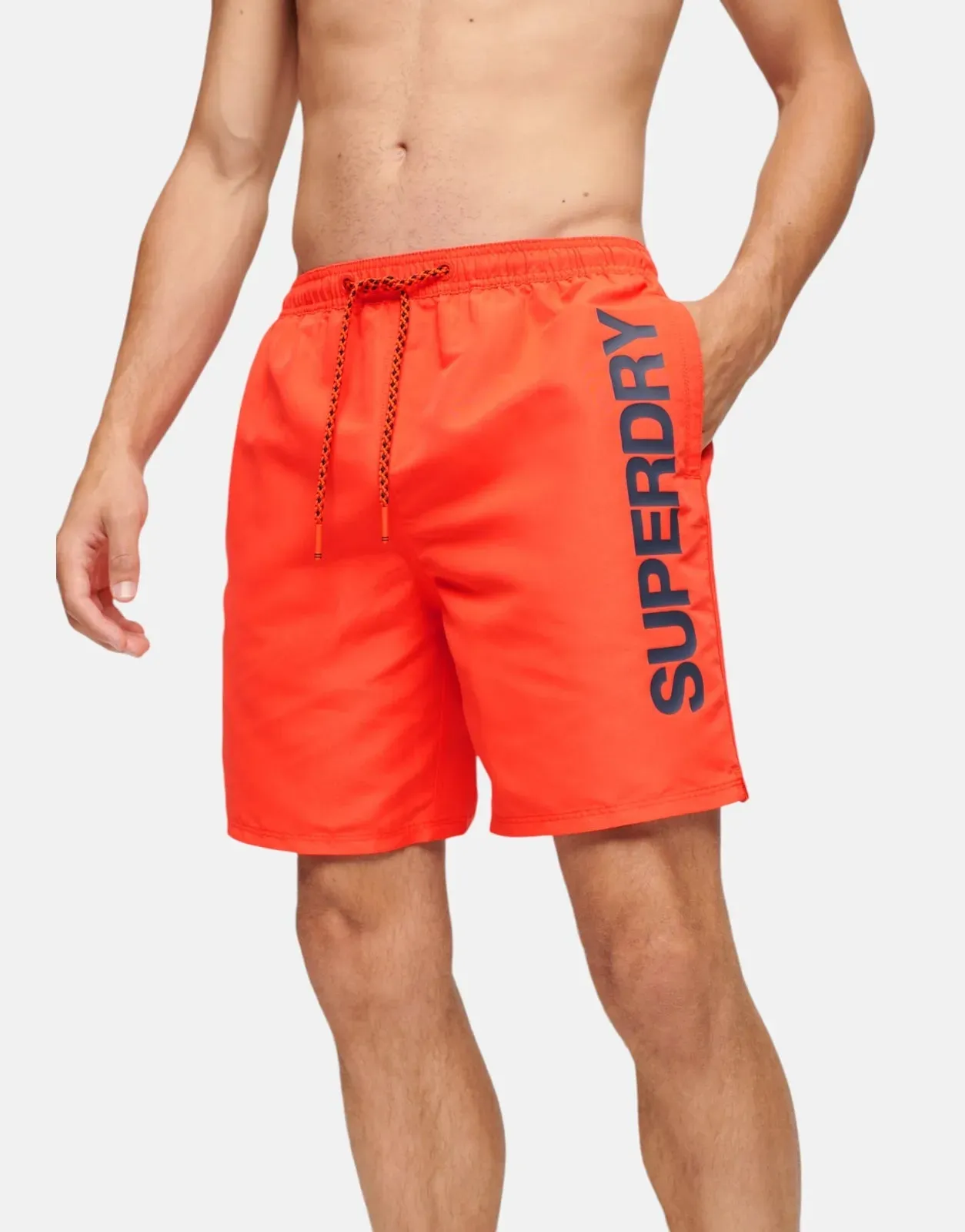 Superdry Sport Graphic Cherry Tomato Red Swim Shorts
