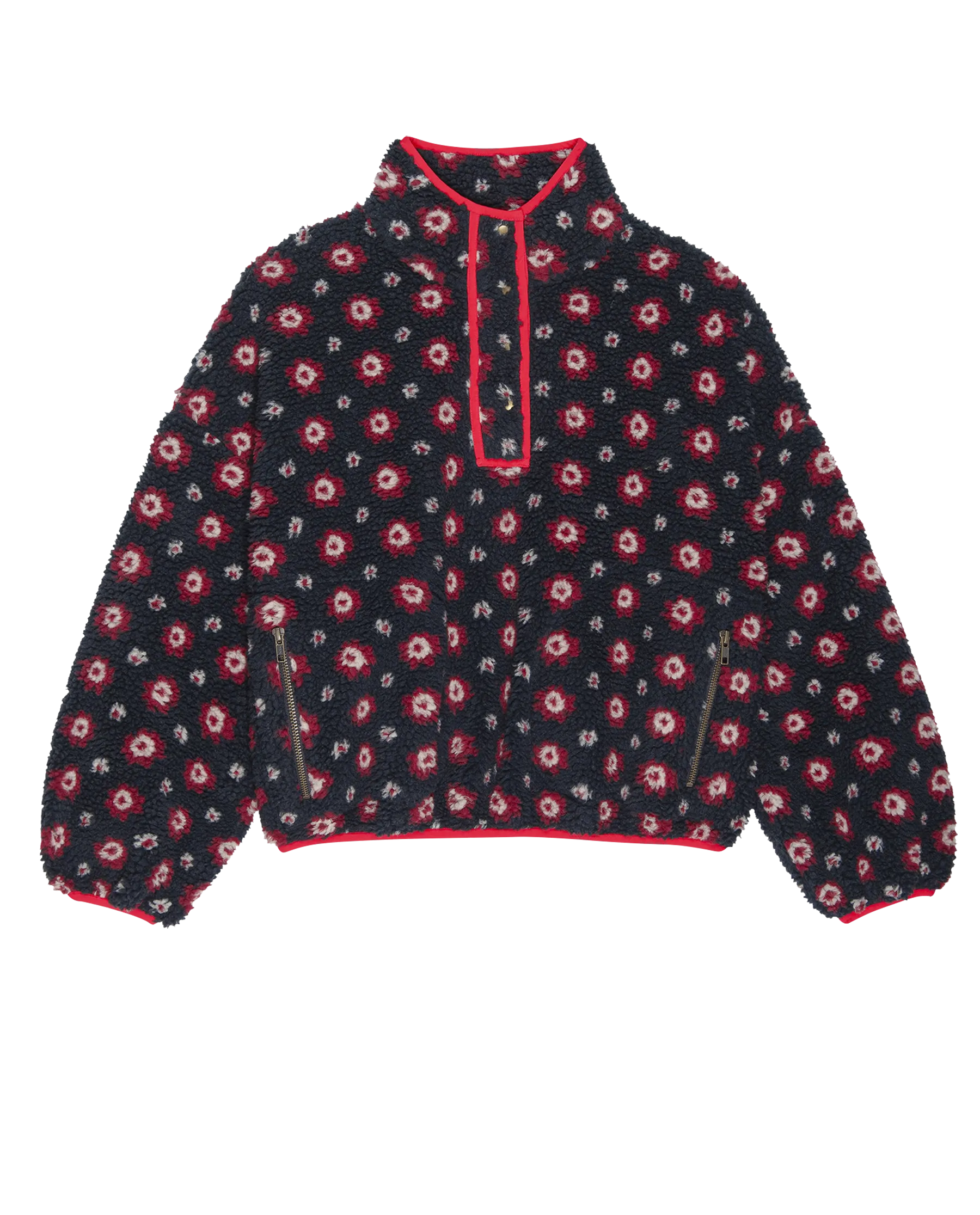 The Countryside Pullover. -- Navy Geo Daisy