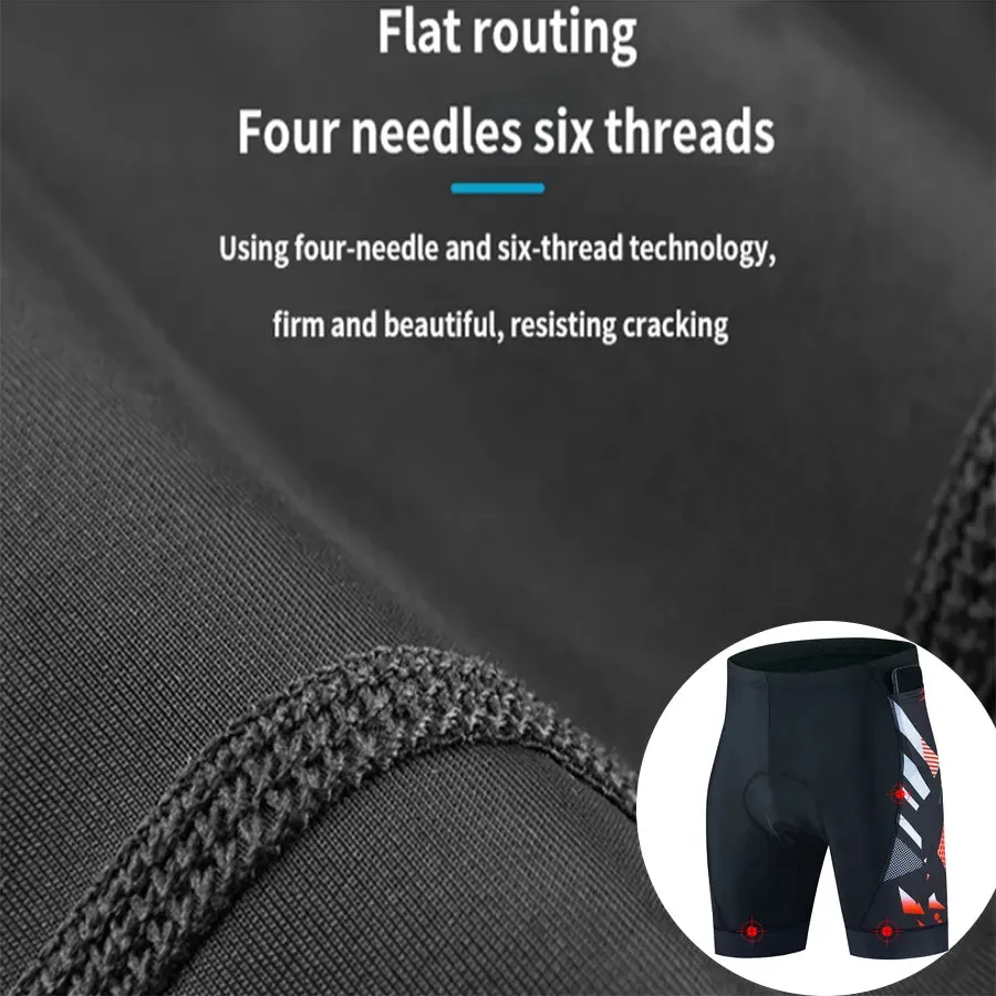 Three pocket Cycling Shorts Bike Tights Triathlon 5D Gel Padded Pro Lycra Bicycle Shorts Breathable Man Mountain Biking Shorts
